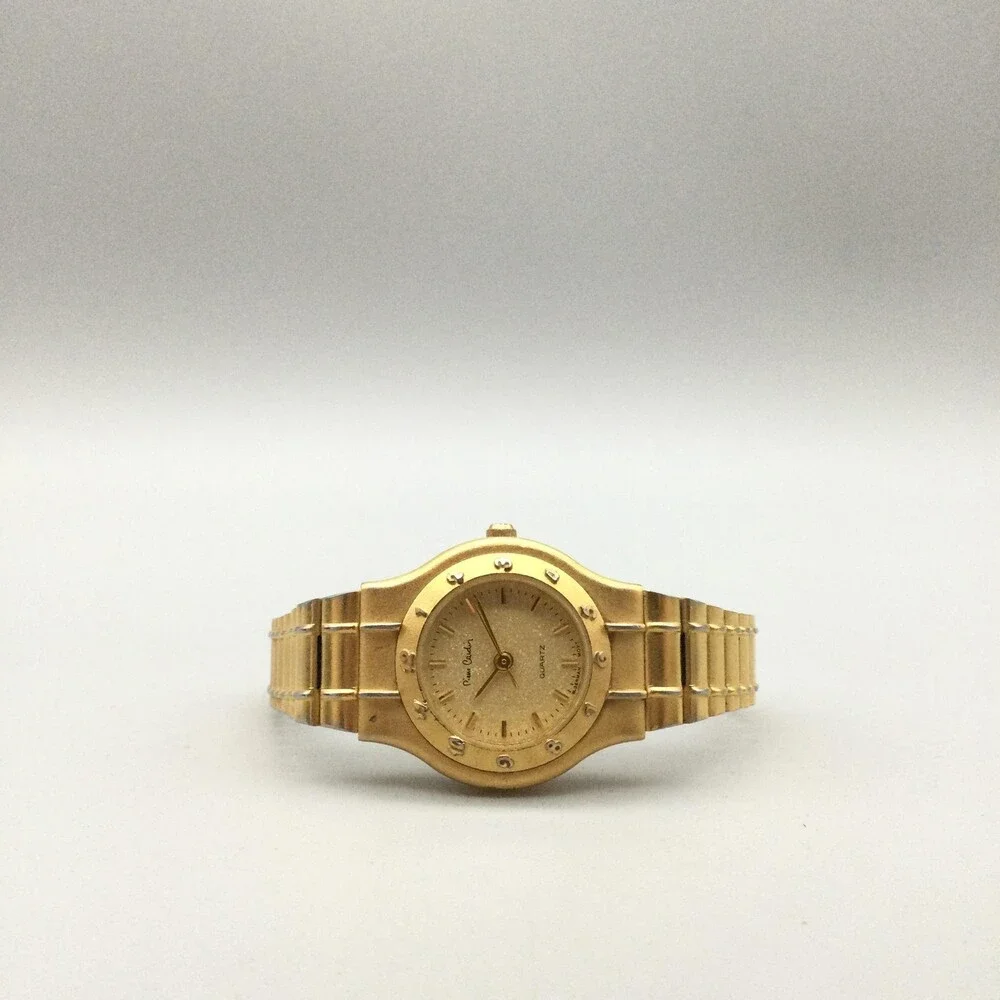 Pierre Cardin Womens Watch 24mm Gold Tone Adjustable Bracelet Dress New Battery